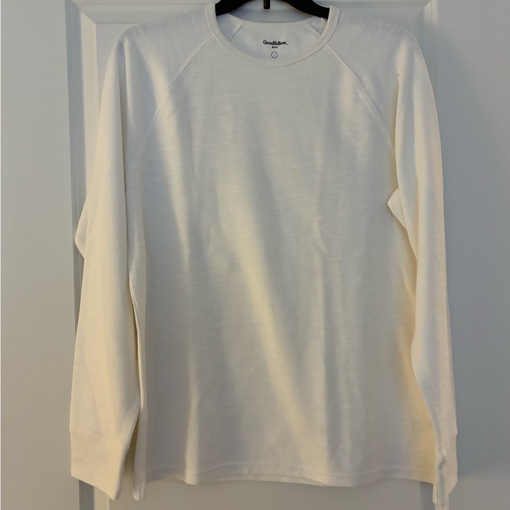 NWOT - Goodfellow & Co White Textured Long Sleeve